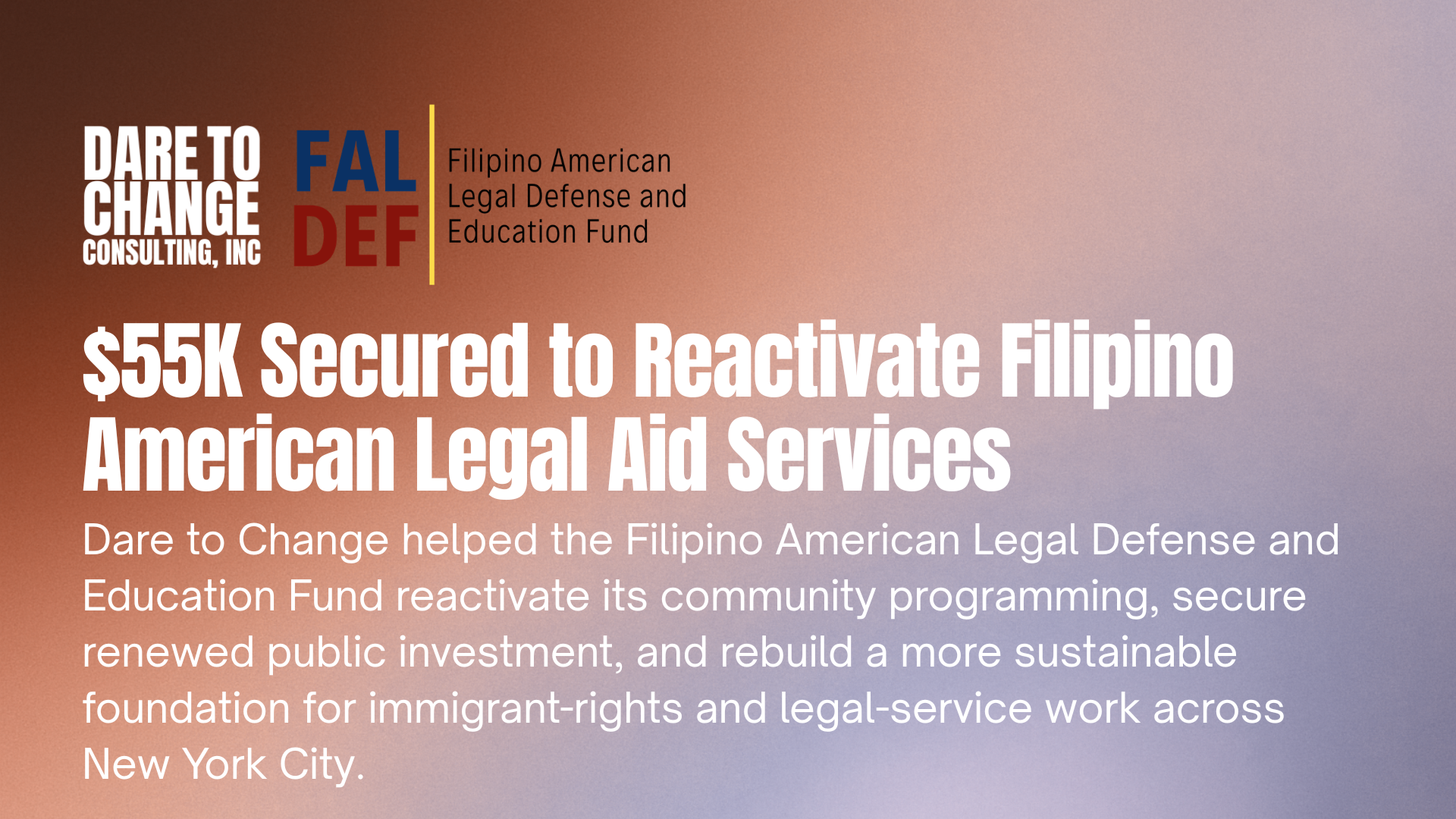 $55K Secured for Filipino Legal Aid Services