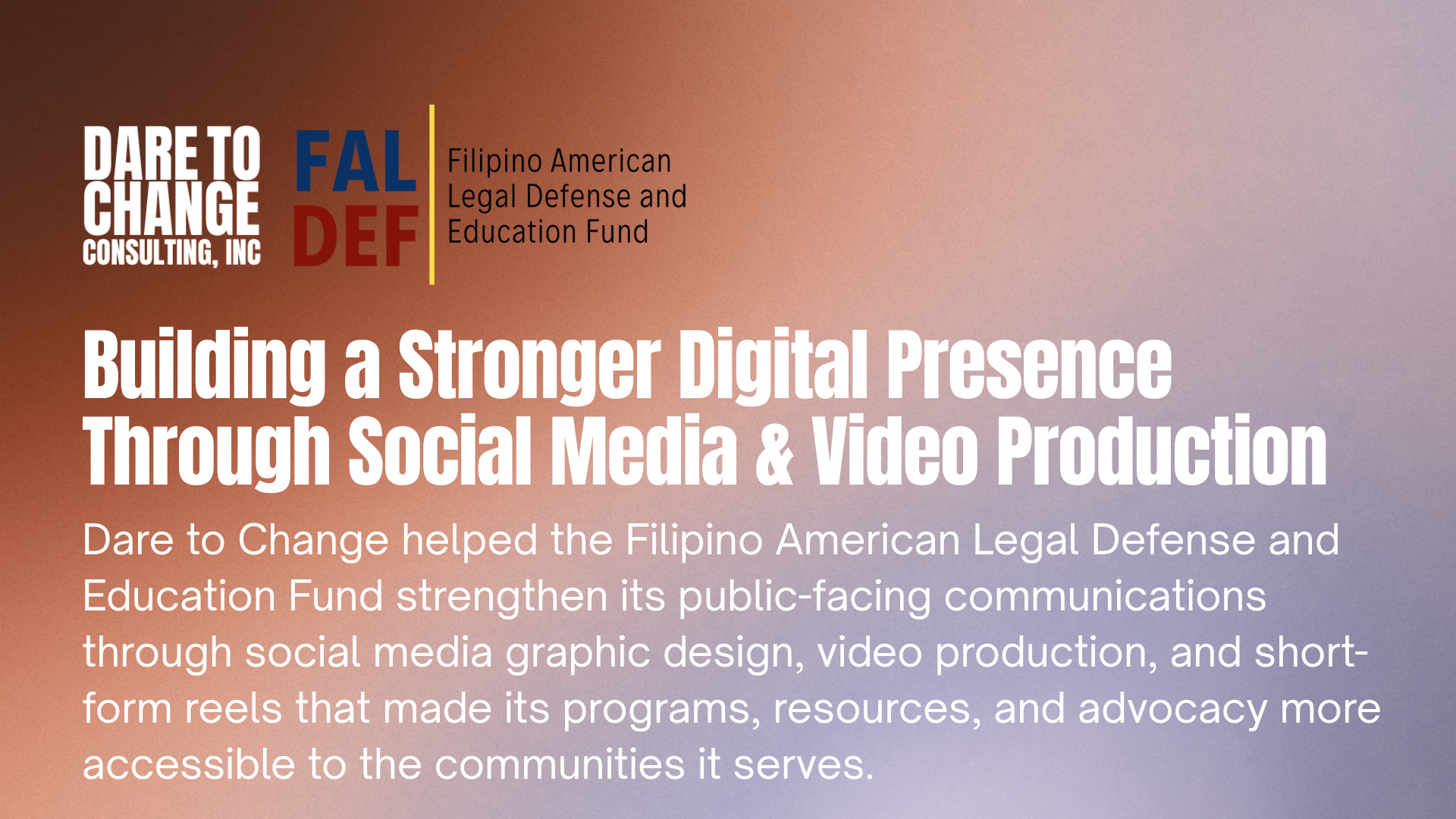 Strengthening Social Media and Video Production