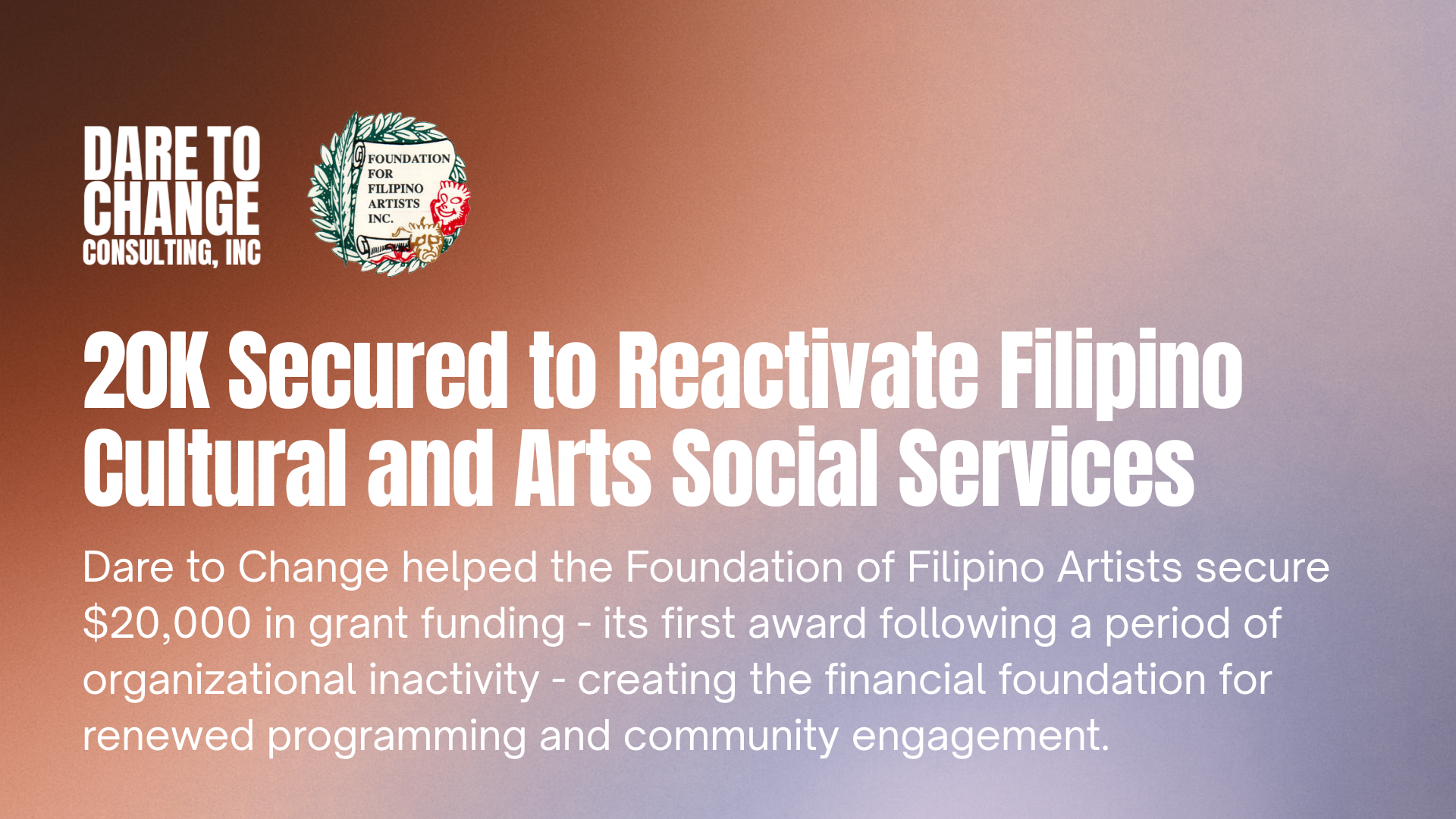 $20K Secured for Filipino Cultural and Arts Programs