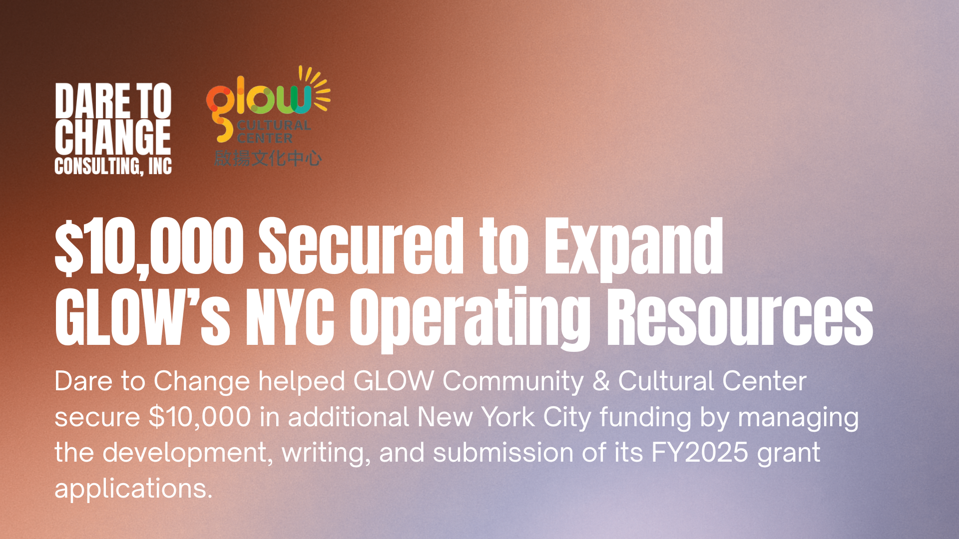 $10K Secured to Expand GLOW’s NYC Operating Resources