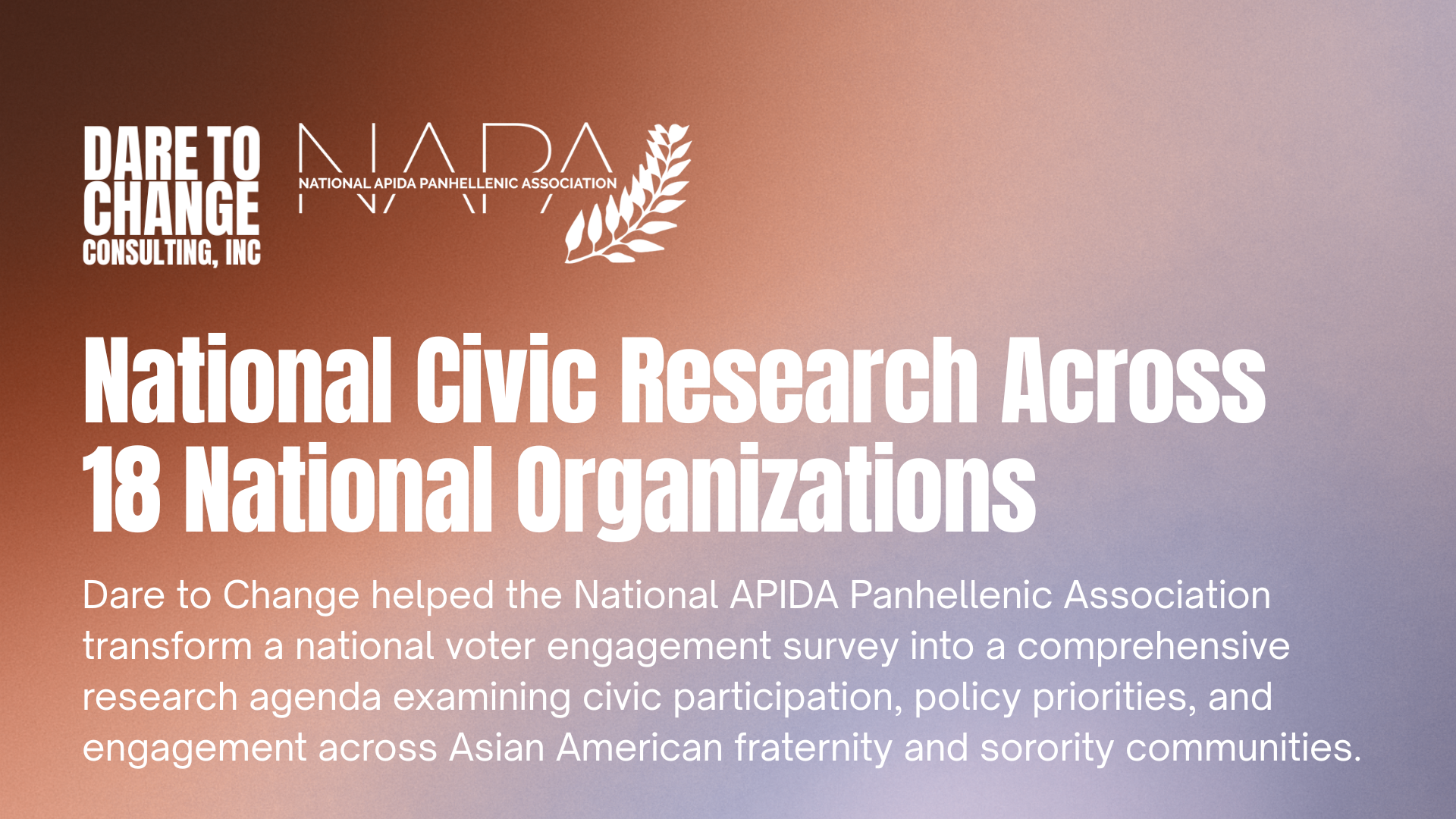 National Civic Research Across 18 Asian Fraternities and Sororities