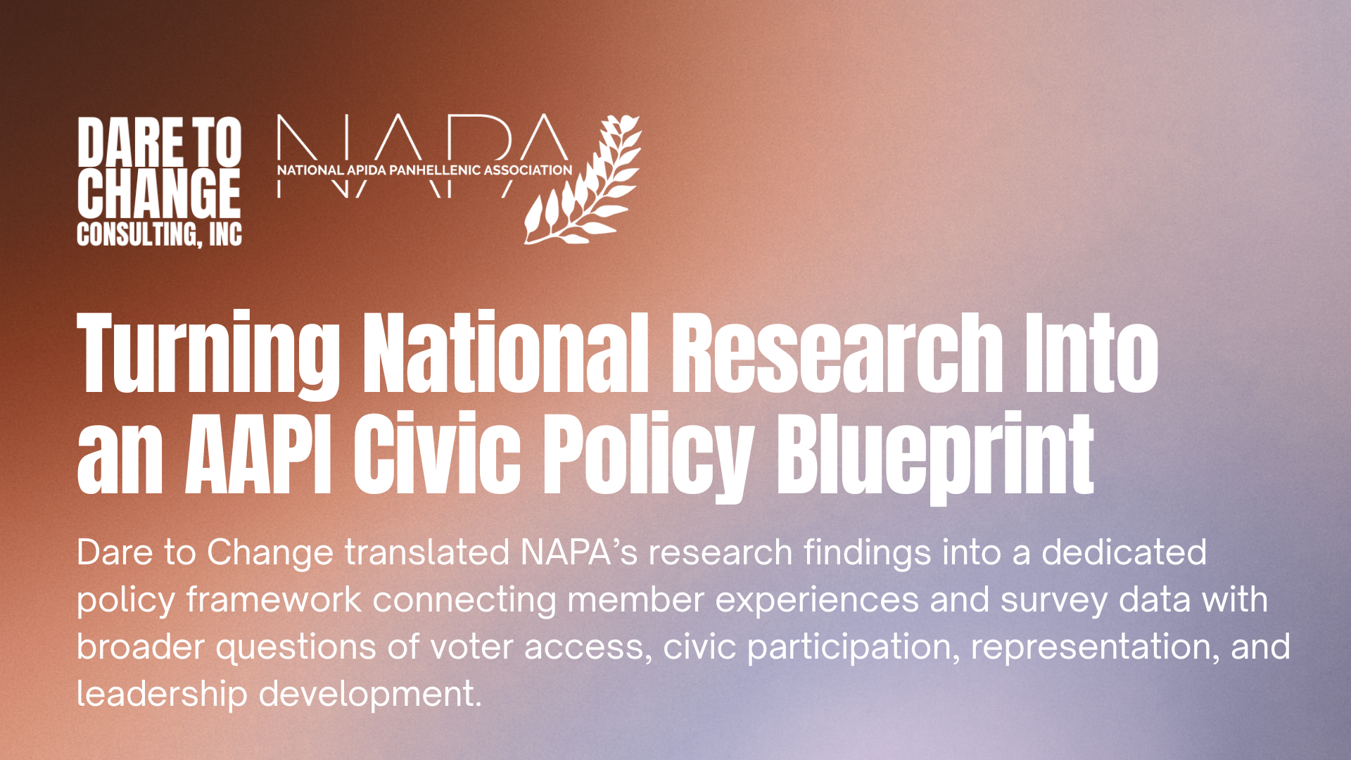 Developing A National AAPI Collegiate Policy Agenda