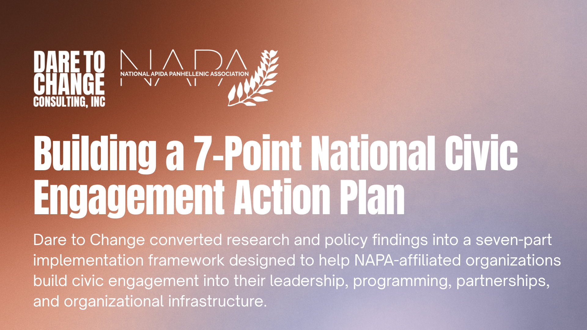 Developed National Civic Engagement Action Plan