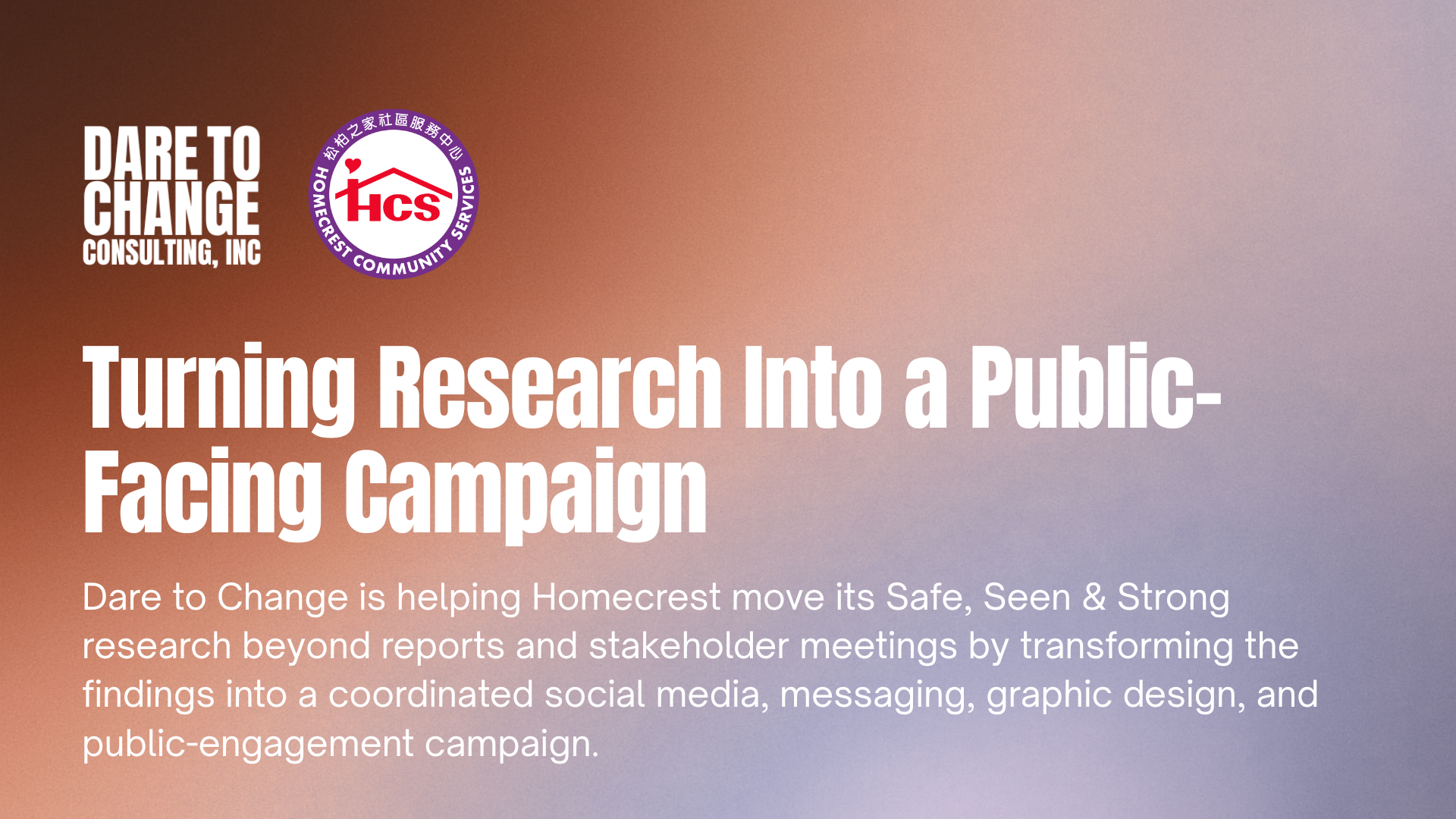 Community Research Marketing Campaign