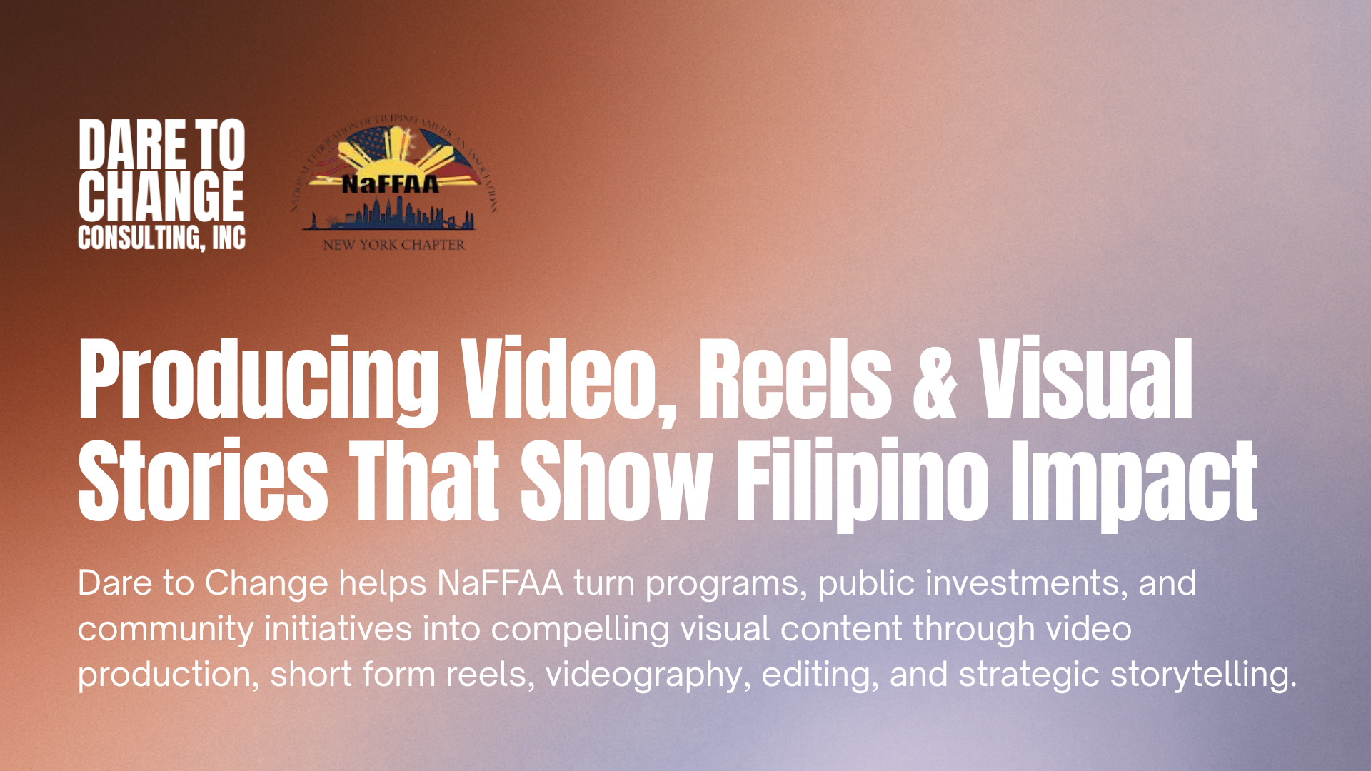 Producing Video, Reels & Visual Stories That Show Filipino Impact