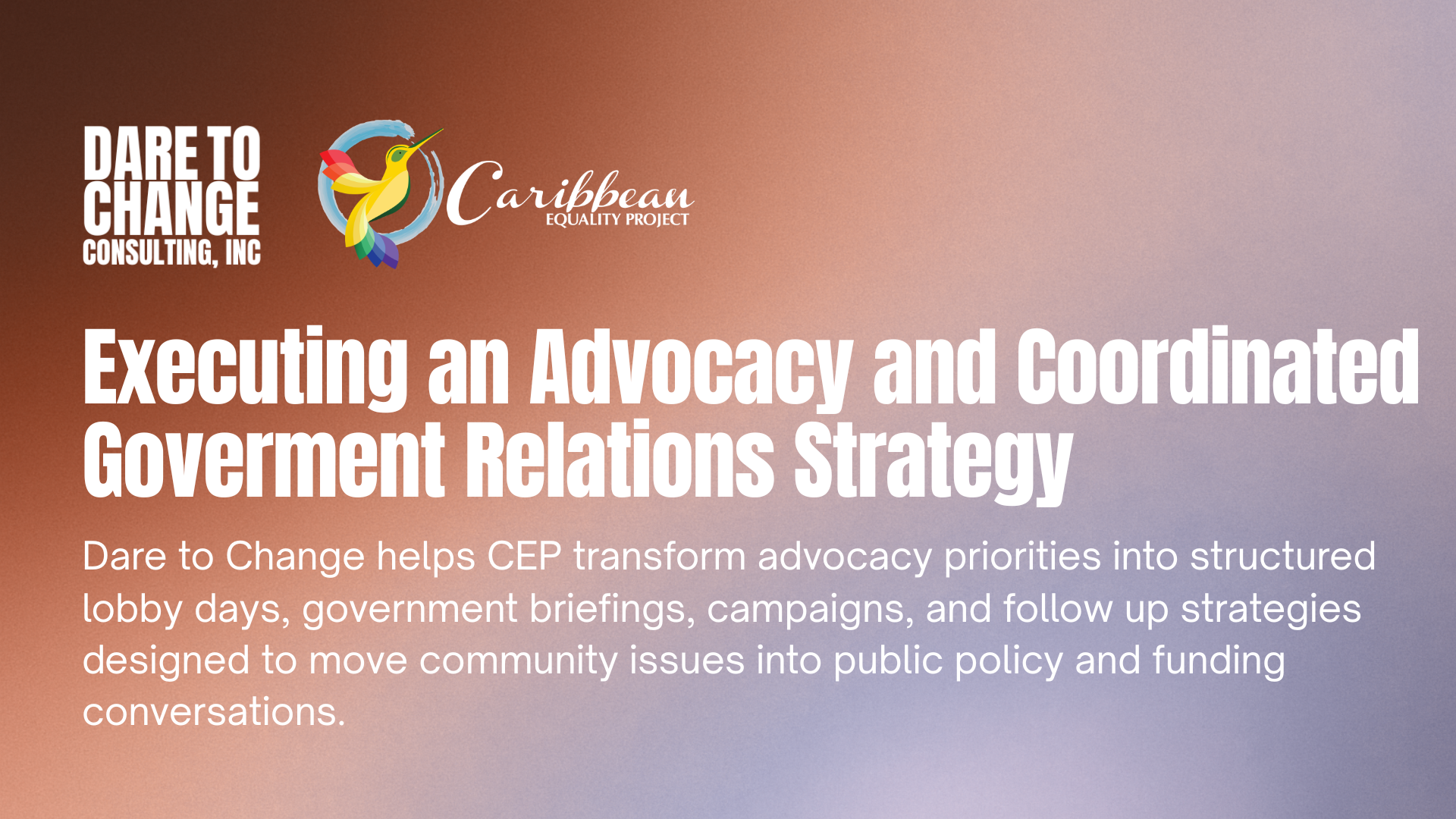 Developing Advocacy and Policy Frameworks