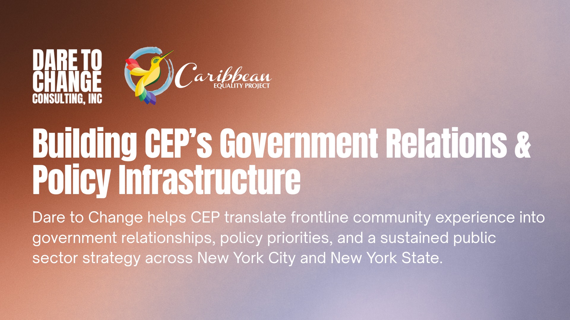 Building CEP’s Government Relations & Policy Infrastructure