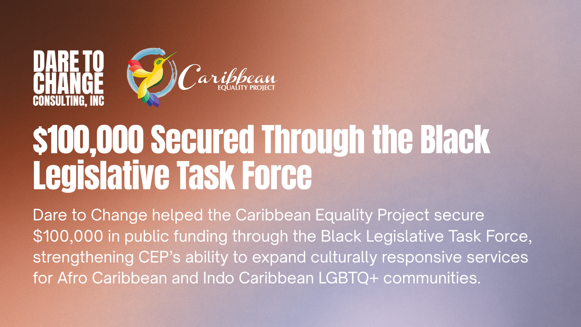 $100K Secured Through the Black Legislative Task Force